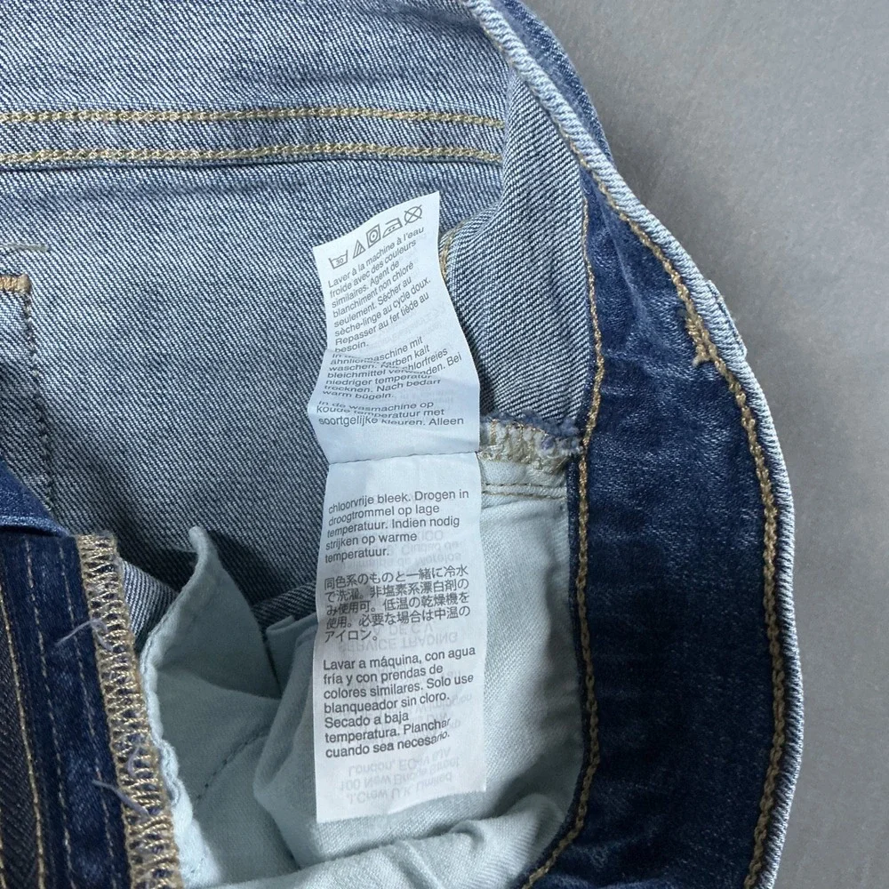 J.Crew Mercantile Womens Denim Shorts Blue Raw Hem High Rise Size 25 US 2